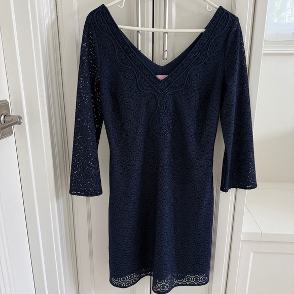 Gorgeous Lilly Pulitzer Navy Dress - Picture 3 of 6